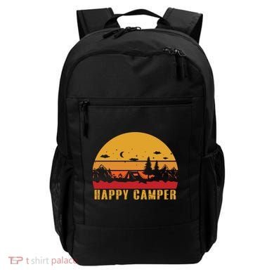 Happy Camper Retro Sunset Camping Backpack