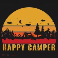 Happy Camper Retro Sunset Camping Polo thumb 3