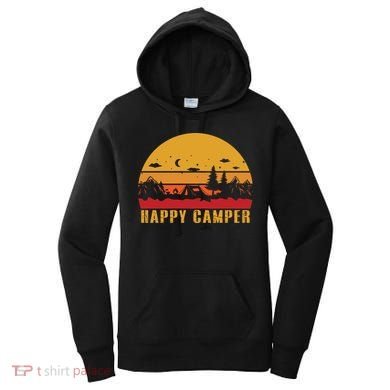 Happy Camper Retro Sunset Camping Women's Hoodie