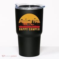 Happy Camper Retro Sunset Camping Tumbler thumb 0