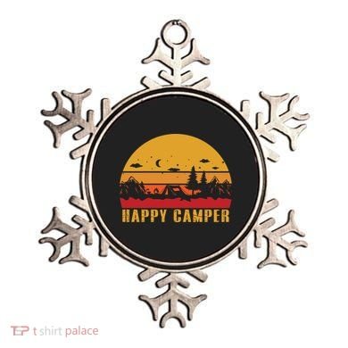 Happy Camper Retro Sunset Camping Ornament