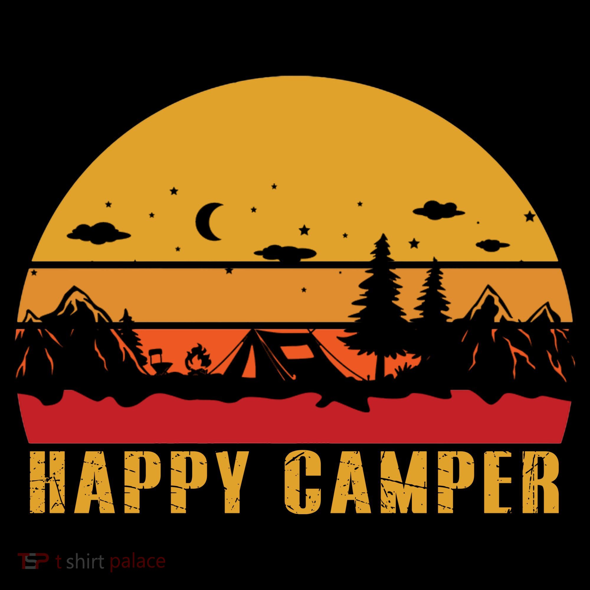Happy Camper Retro Sunset Camping Women's Tank Top