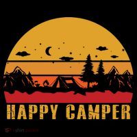 Happy Camper Retro Sunset Camping Baby Bodysuit thumb 2