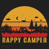 Happy Camper Retro Sunset Camping Hat thumb 2