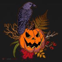 Halloween Crow Raven Pumpkin Fall Autumn Lover Women's Hoodie thumb 2