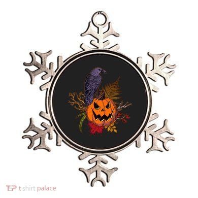 Halloween Crow Raven Pumpkin Fall Autumn Lover Ornament