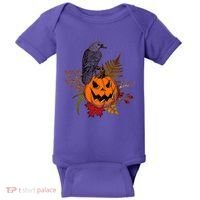 Halloween Crow Raven Pumpkin Fall Autumn Lover Baby Bodysuit thumb 0