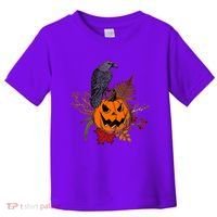 Halloween Crow Raven Pumpkin Fall Autumn Lover Toddler T-Shirt thumb 0