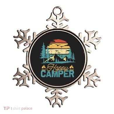 Happy Camper Retro Vintage Funny Matching Camping Crew Ornament