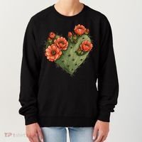 Heart Cactus Red Flower Women's Sweatshirt thumb 0