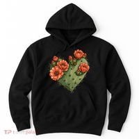 Heart Cactus Red Flower Hoodie thumb 0
