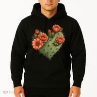 Heart Cactus Red Flower Hoodie thumb 2