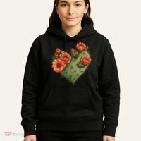 Heart Cactus Red Flower Hoodie thumb 5