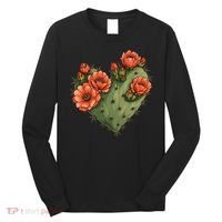 Heart Cactus Red Flower Long Sleeve Shirt thumb 0