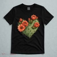 Heart Cactus Red Flower T-Shirt thumb 5