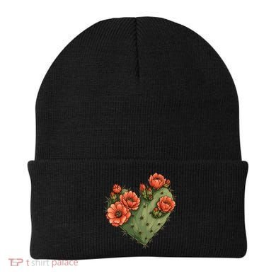 Heart Cactus Red Flower Beanie