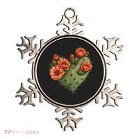 Heart Cactus Red Flower Ornament thumb 0
