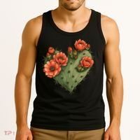 Heart Cactus Red Flower Tank Top thumb 3