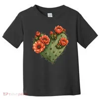 Heart Cactus Red Flower Toddler T-Shirt thumb 0