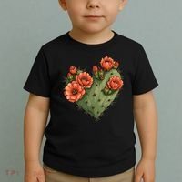 Heart Cactus Red Flower Toddler T-Shirt thumb 2