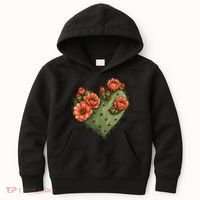 Heart Cactus Red Flower Kids Hoodie thumb 0