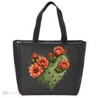 Heart Cactus Red Flower Tote Bag thumb 0
