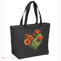 Heart Cactus Red Flower Tote Bag thumb 2