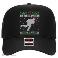 Here Comes Slappa Claus Slap Shot Ice Hockey Ugly Christmas Funny Gift Hat thumb 0