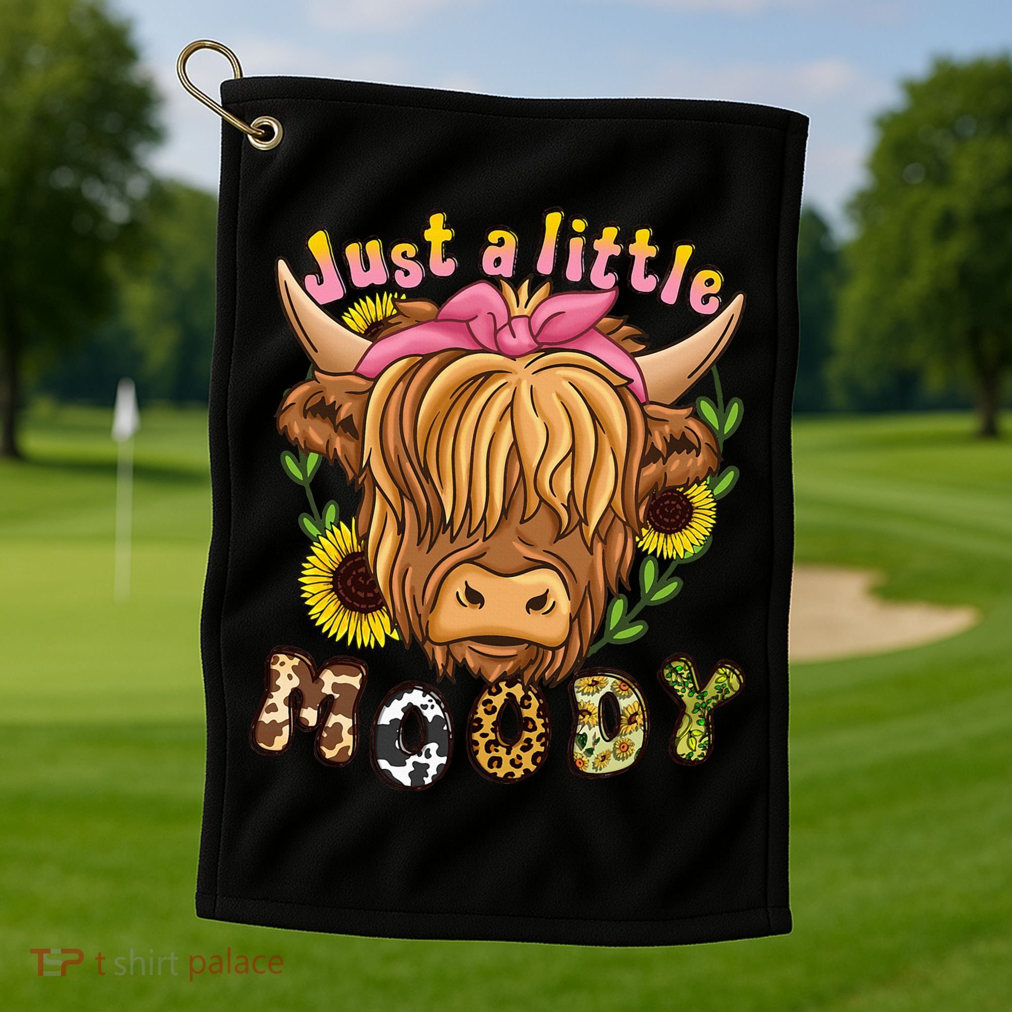 Highland Cow Scottish Highland Cow Golf Towel