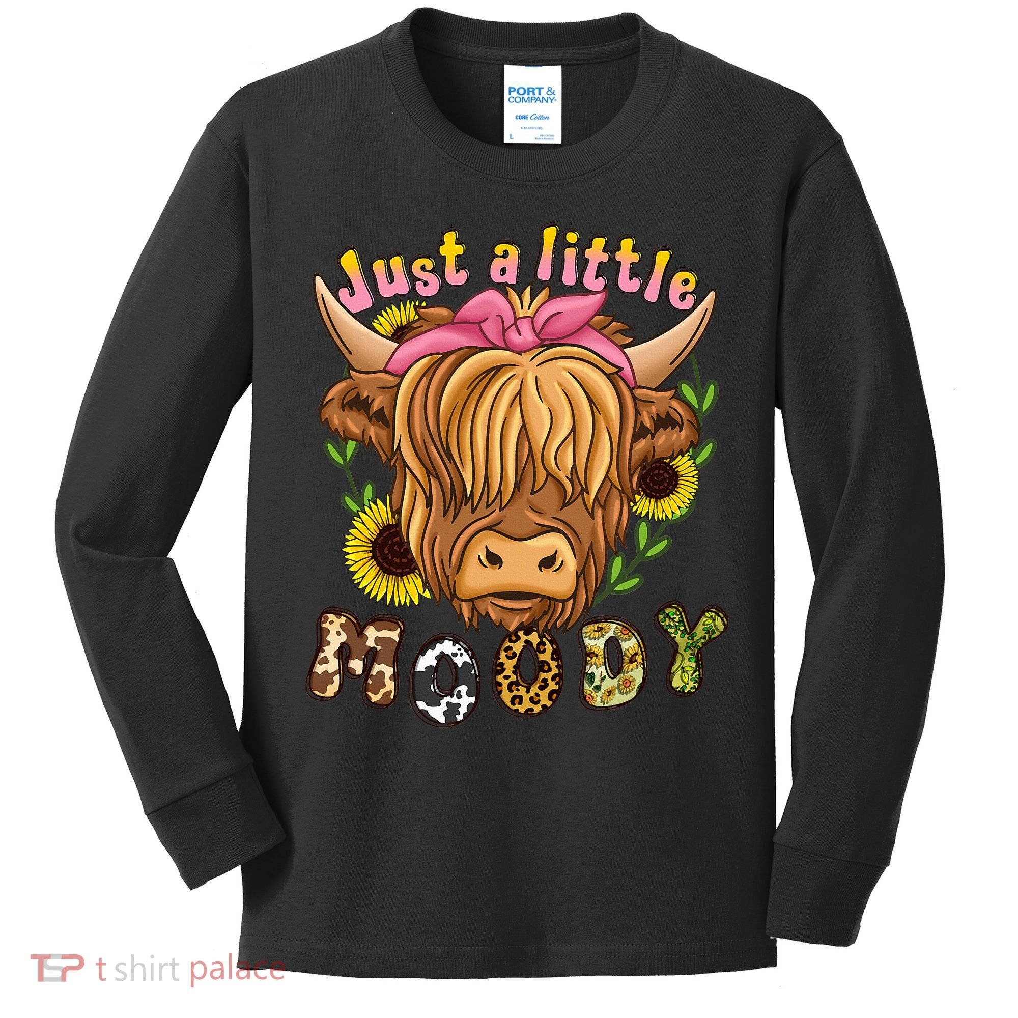 Highland Cow Scottish Highland Cow Kids Long Sleeve Shirt