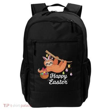 Happy Cute Sloth With Bunny Ears Egg Hunting Easter Sloth Backpack