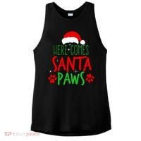 Here Comes Santa Paws Cute Christmas Ladies PosiCharge Tri-Blend Wicking Tank thumb 0