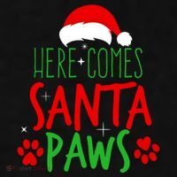 Here Comes Santa Paws Cute Christmas Ladies PosiCharge Tri-Blend Wicking Tank thumb 2