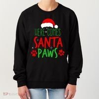 Here Comes Santa Paws Cute Christmas Women's Sweatshirt thumb 0