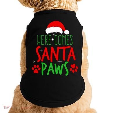 Here Comes Santa Paws Cute Christmas Doggie Tank