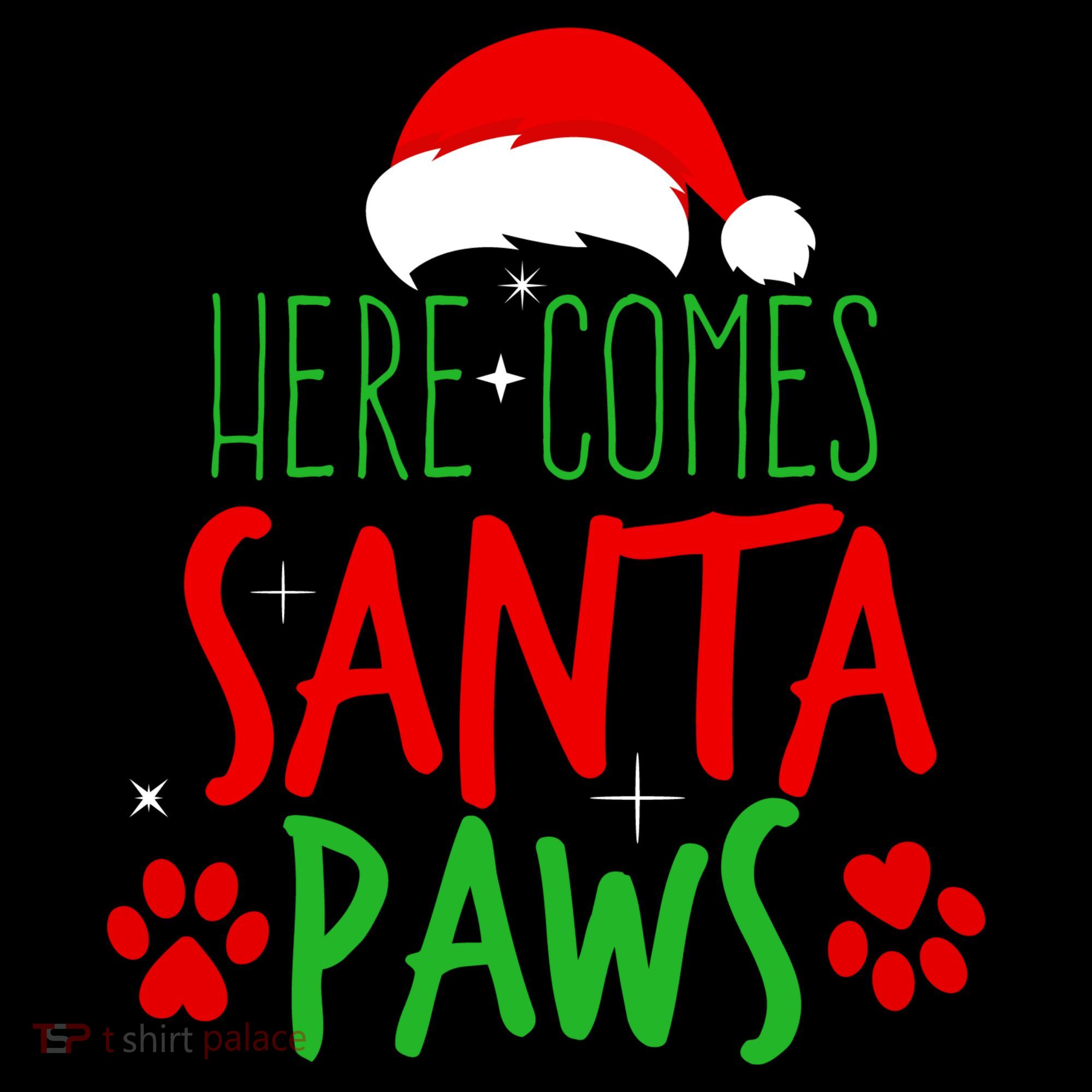 Here Comes Santa Paws Cute Christmas Coffee Mug