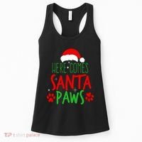 Here Comes Santa Paws Cute Christmas Women's Tank Top thumb 0