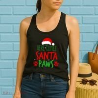 Here Comes Santa Paws Cute Christmas Women's Tank Top thumb 2