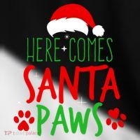 Here Comes Santa Paws Cute Christmas Toddler Fine Jersey T-Shirt thumb 2