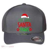 Here Comes Santa Paws Cute Christmas Flexfit Unipanel Trucker Cap thumb 0