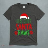 Here Comes Santa Paws Cute Christmas T-Shirt thumb 5