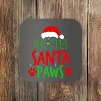 Here Comes Santa Paws Cute Christmas Coaster thumb 0