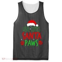 Here Comes Santa Paws Cute Christmas Mesh Reversible Basketball Jersey Tank thumb 0