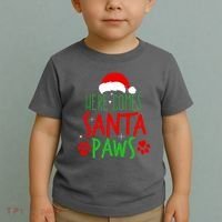 Here Comes Santa Paws Cute Christmas Toddler T-Shirt thumb 2
