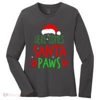 Here Comes Santa Paws Cute Christmas Women's Long Sleeve Shirt thumb 0