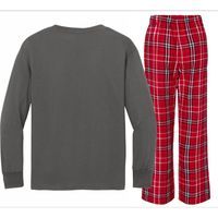 Here Comes Santa Paws Cute Christmas Kids Long Sleeve Plaid Pajama Set thumb 1