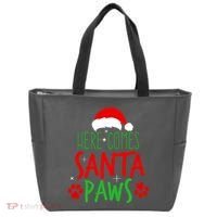 Here Comes Santa Paws Cute Christmas Tote Bag thumb 0
