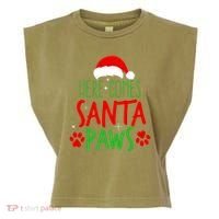 Here Comes Santa Paws Cute Christmas Garment-Dyed Women's Muscle Tee thumb 0