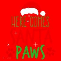 Here Comes Santa Paws Cute Christmas Santa Hat thumb 1