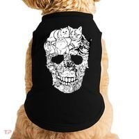 Halloween Cat Skull Kitty Skeleton Costume Skull Cat Doggie Tank thumb 0